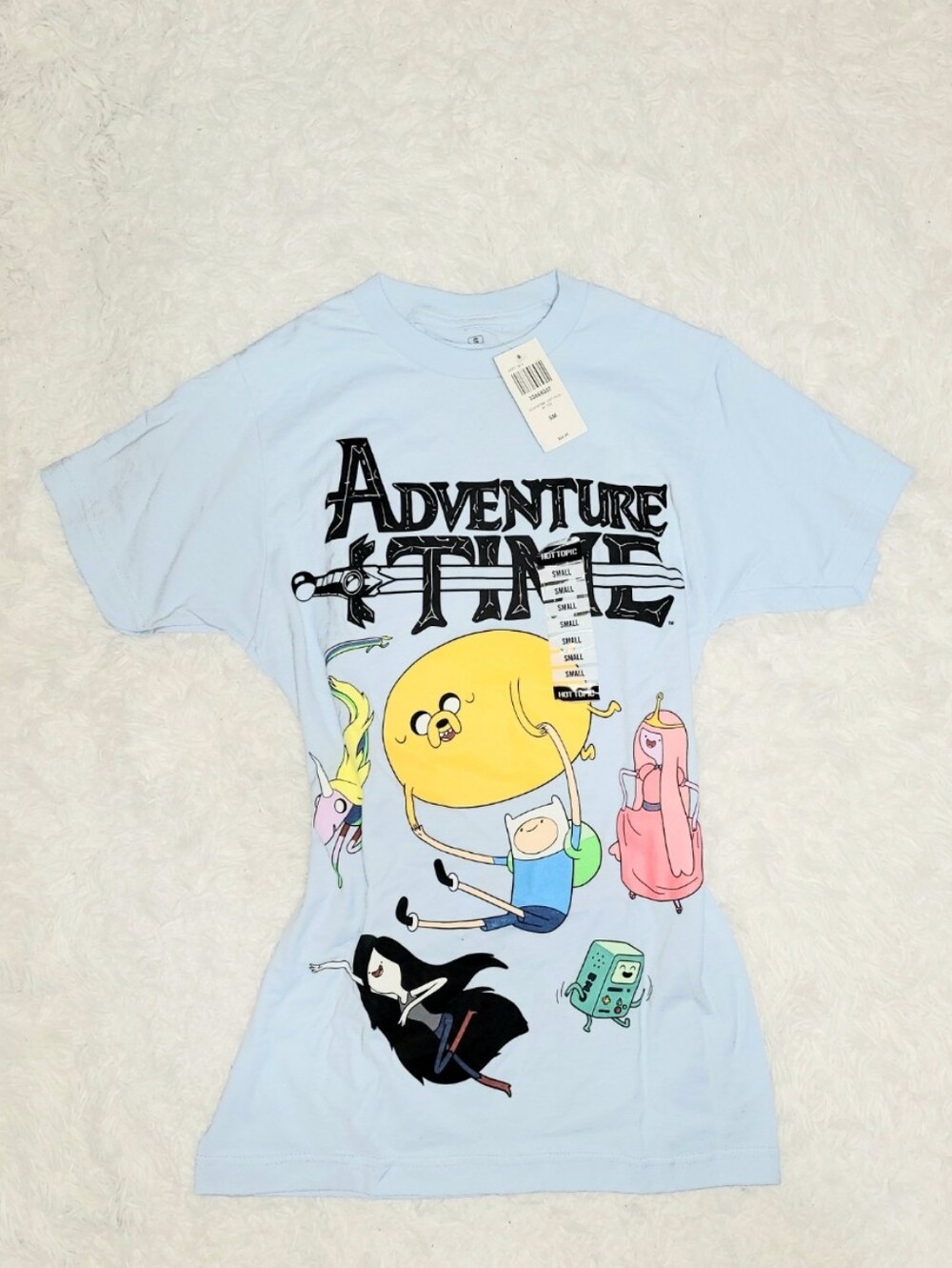 Hot Topic Adventure Time Baby Blue Tee Women's US Small! ✨️ NWT